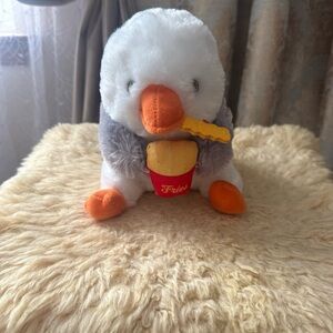 Belly Buddy Seagull with French Fry Plush Toy 8.5 inch tall Soft
